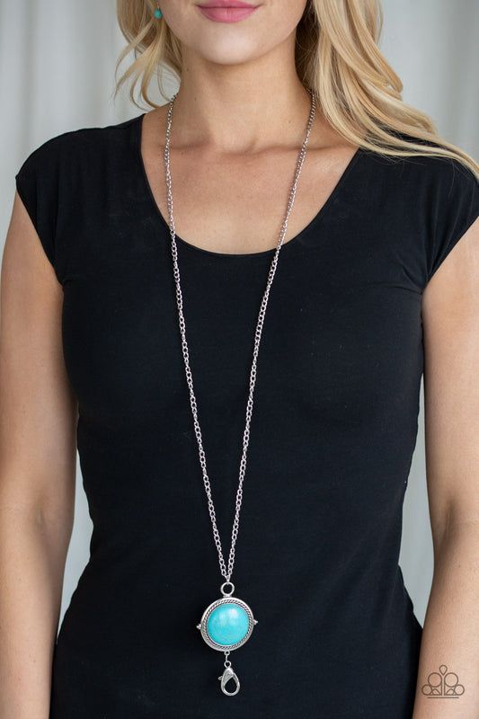 Desert Equinox-blue LANYARD-Paparazzi necklace
