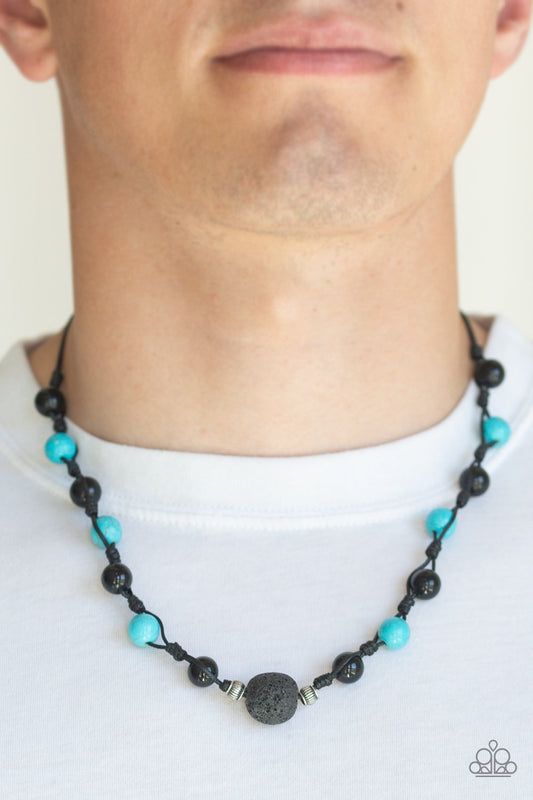 Desert Guide - blue - Paparazzi mens necklace