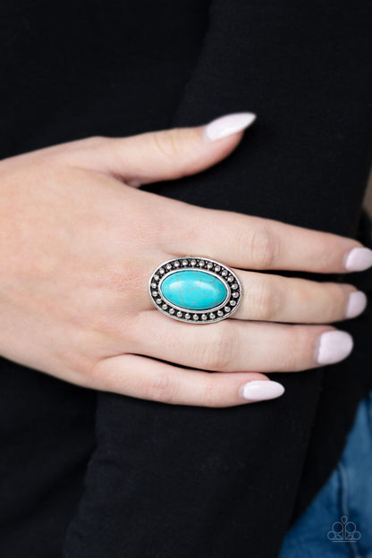 Desert Heat-blue-Paparazzi ring
