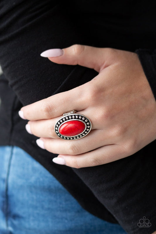 Desert Heat-red-Paparazzi ring