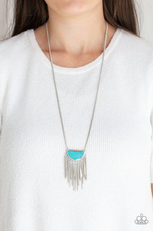 Desert Hustle-blue-Paparazzi necklace