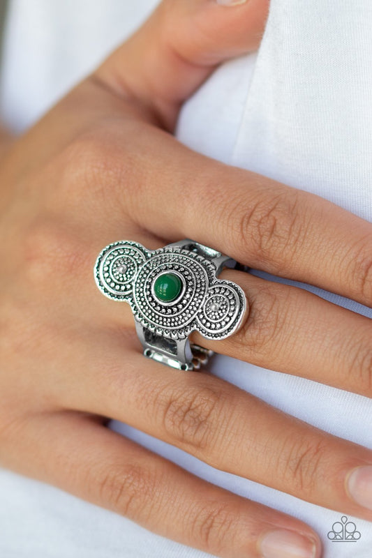 Desert Mandalas - green - Paparazzi ring