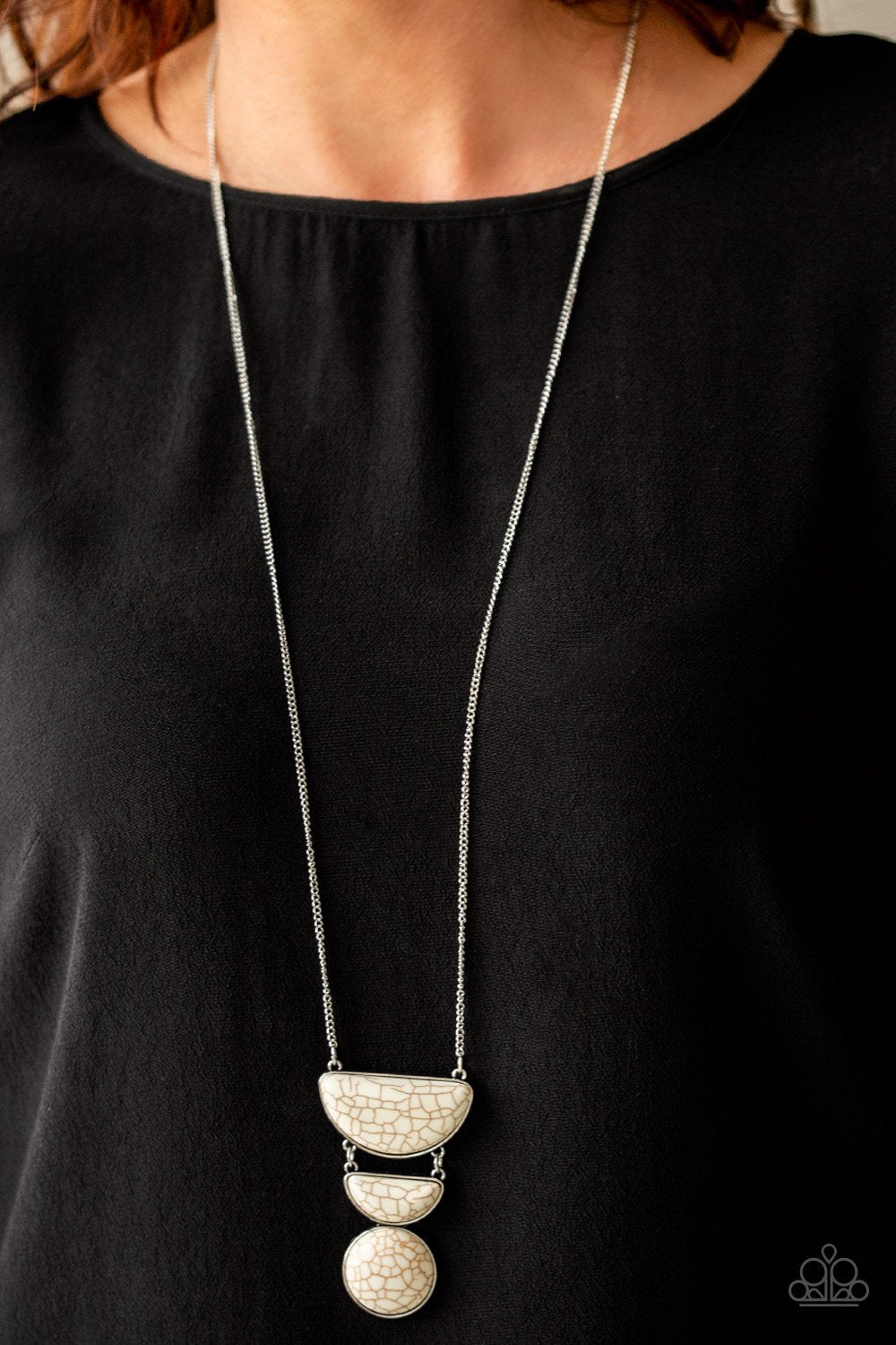 Desert Mason-white-Paparazzi necklace