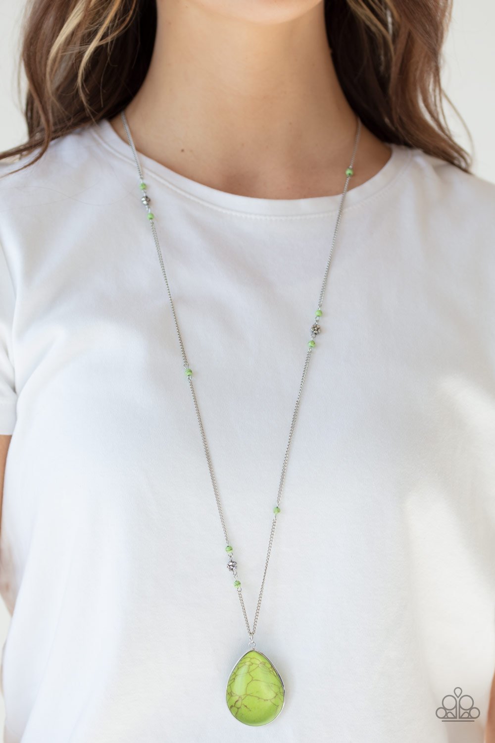 Desert Meadow - green - Paparazzi necklace
