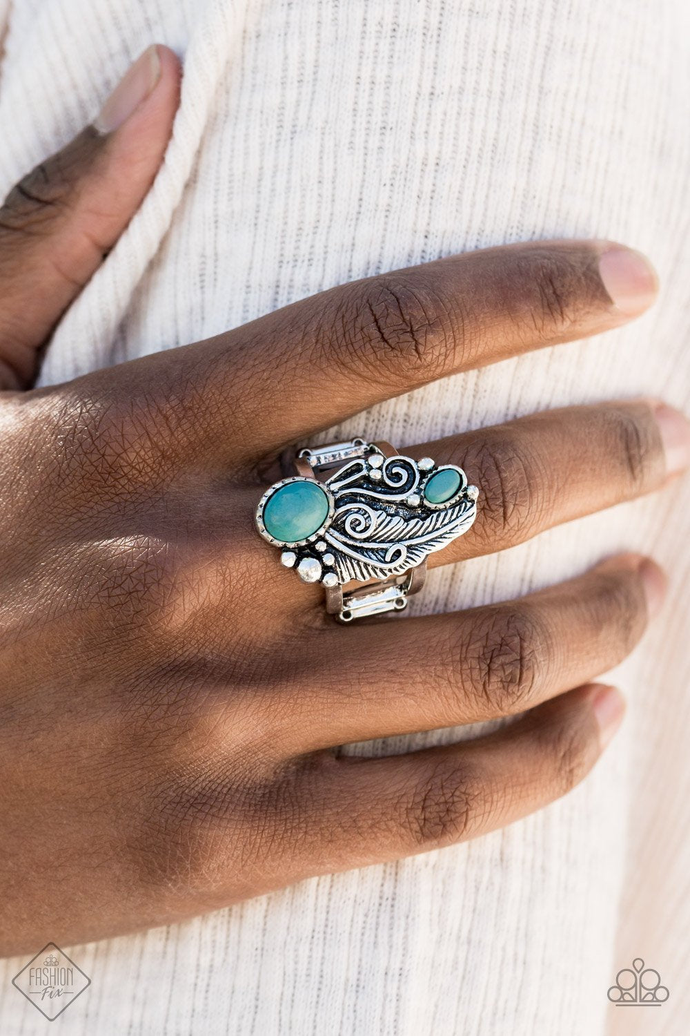 Desert Nest-blue-Paparazzi ring