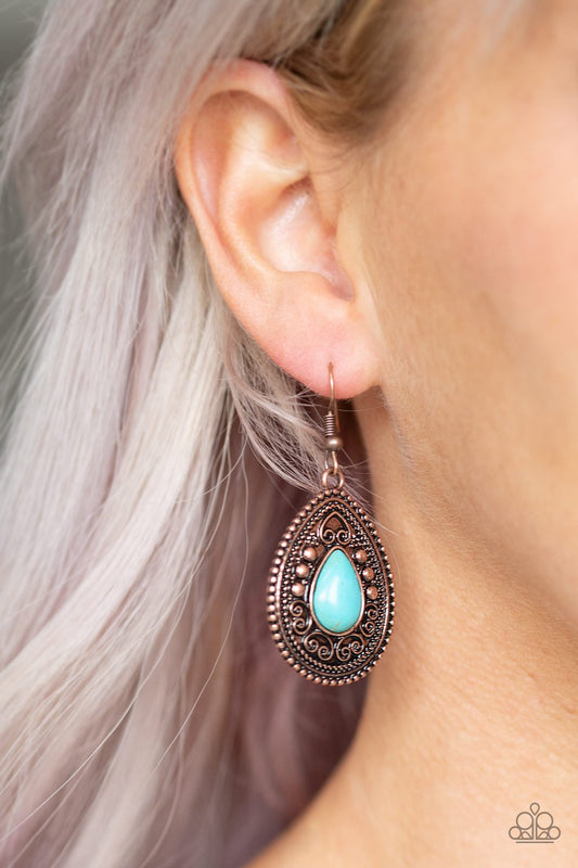 Desert Nirvana - copper - Paparazzi earrings