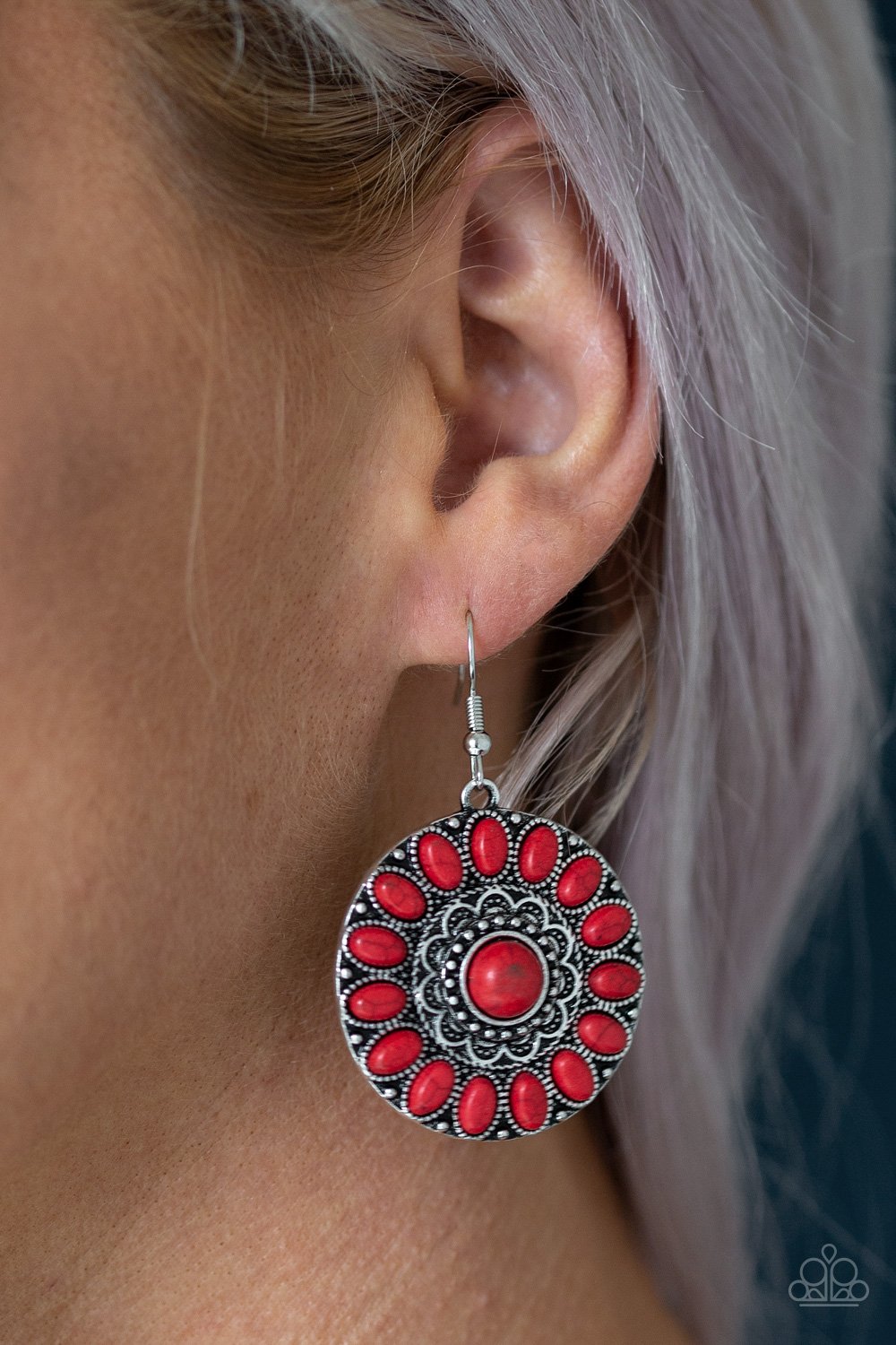 Desert Palette-red-Paparazzi earrings