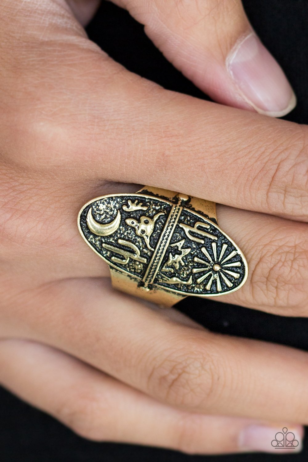 Desert Paradise - brass - Paparazzi ring