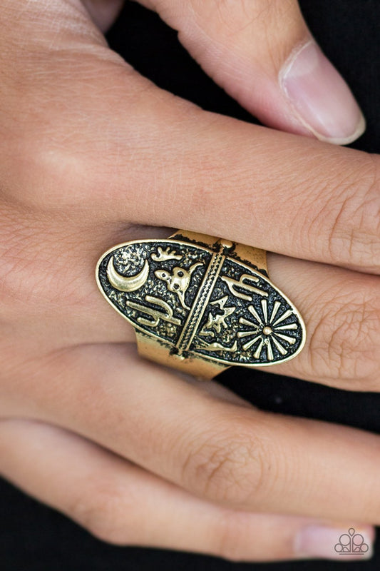 Desert Paradise - brass - Paparazzi ring