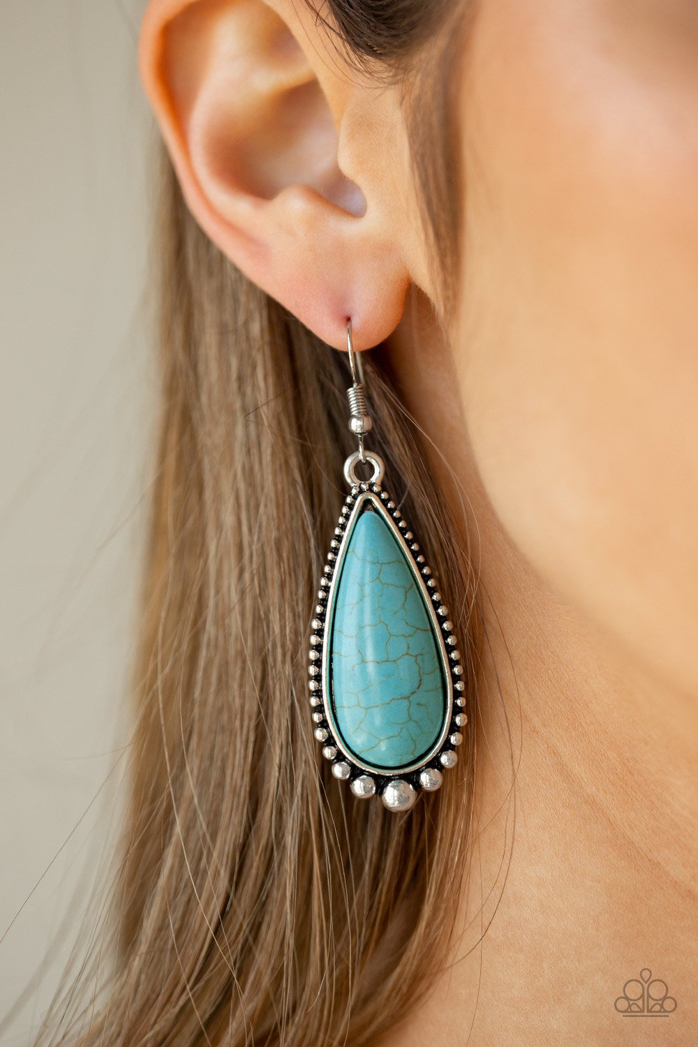 Desert Quench-blue-Paparazzi earrings