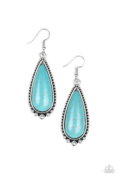 Desert Quench - blue - Paparazzi earrings
