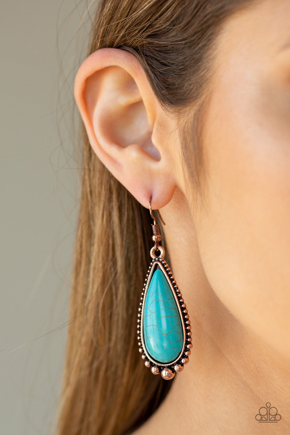 Desert Quench-copper-Paparazzi earrings