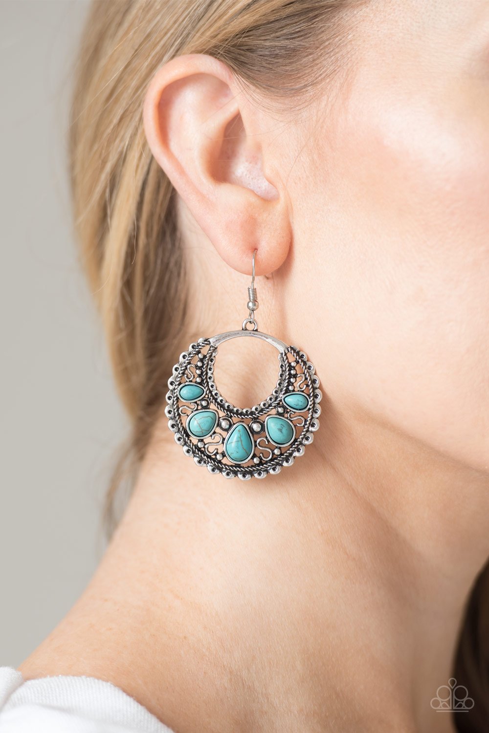 Desert Springs - blue - Paparazzi earrings