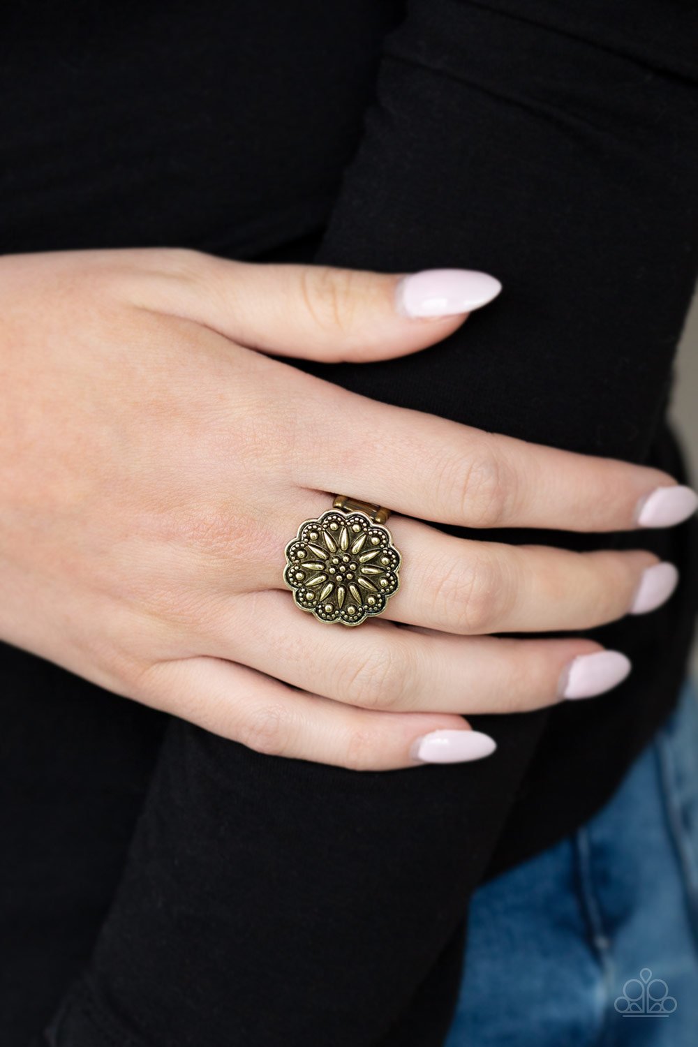 Desert Sunflower-brass-Paparazzi ring