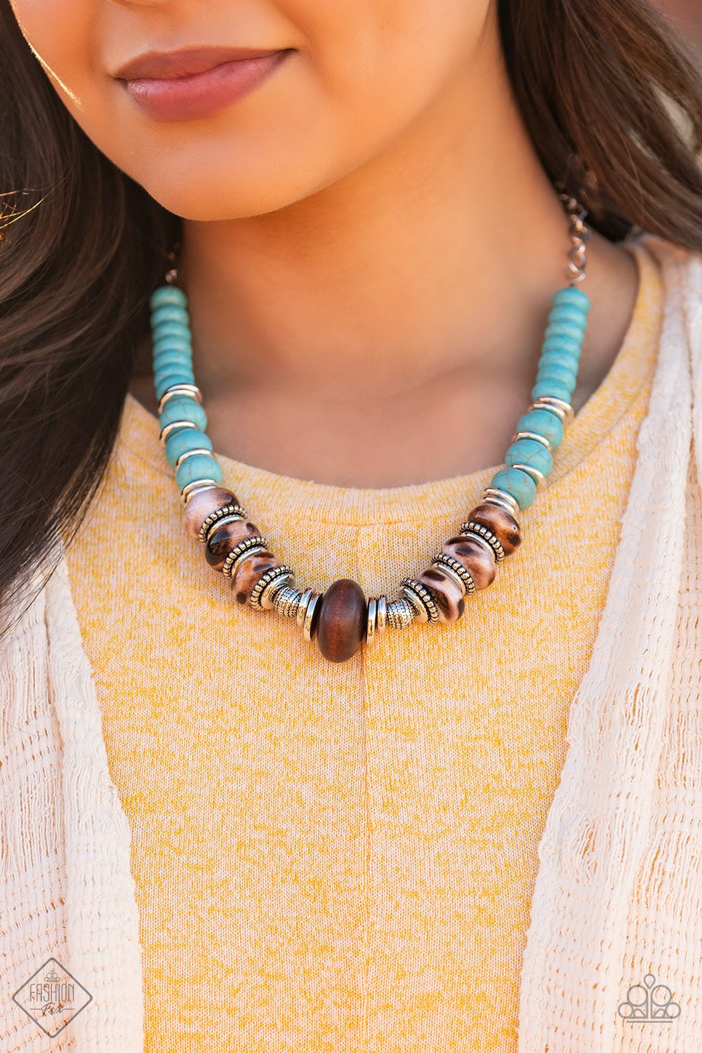 Desert Tranquility-blue-Paparazzi necklace