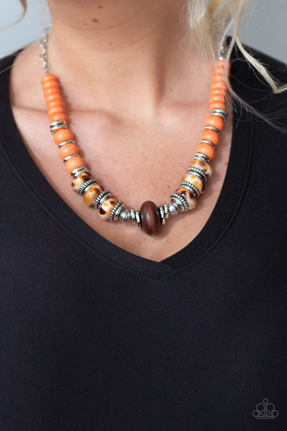 Desert Tranquility-orange-Paparazzi necklace