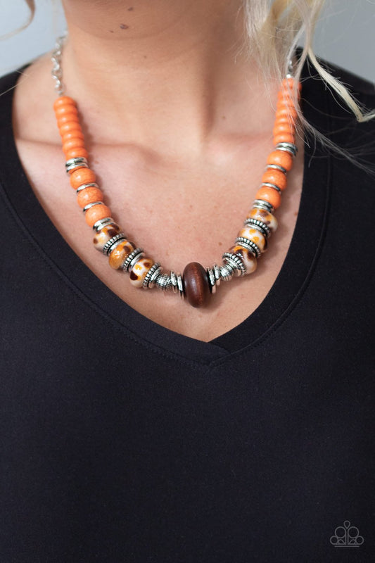 Desert Tranquility-orange-Paparazzi necklace