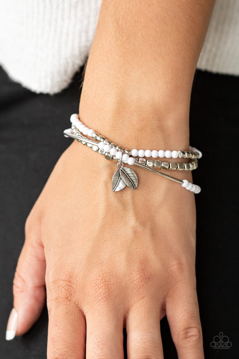 Desert Wanderer-white-Paparazzi bracelet