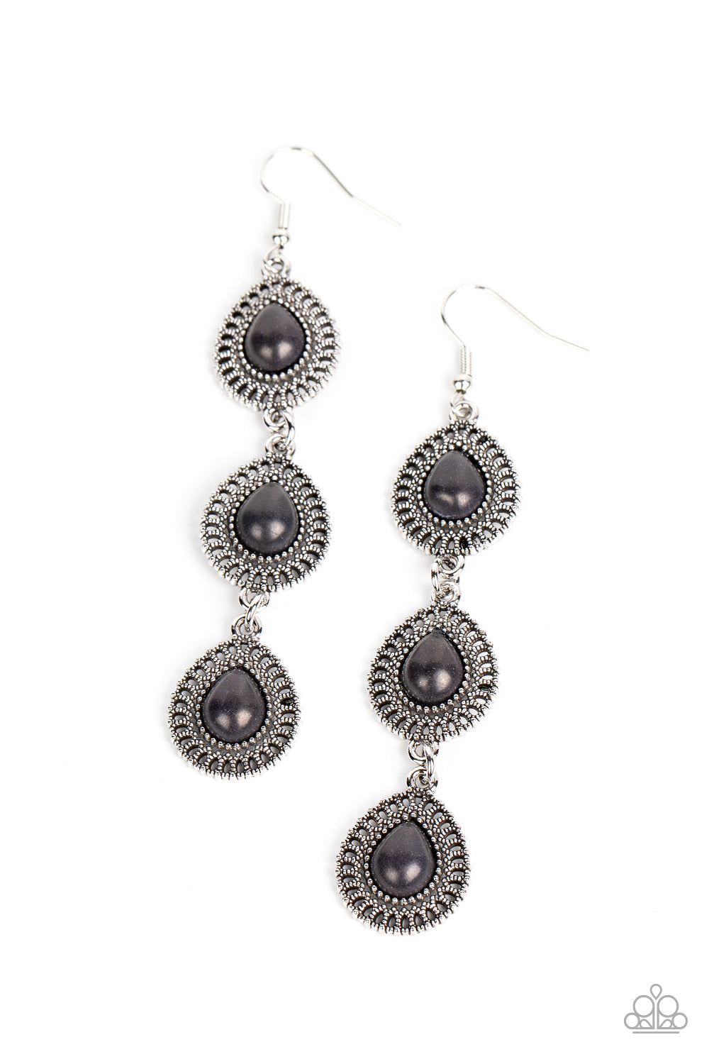 Desertscape Dweller - black - Paparazzi earrings