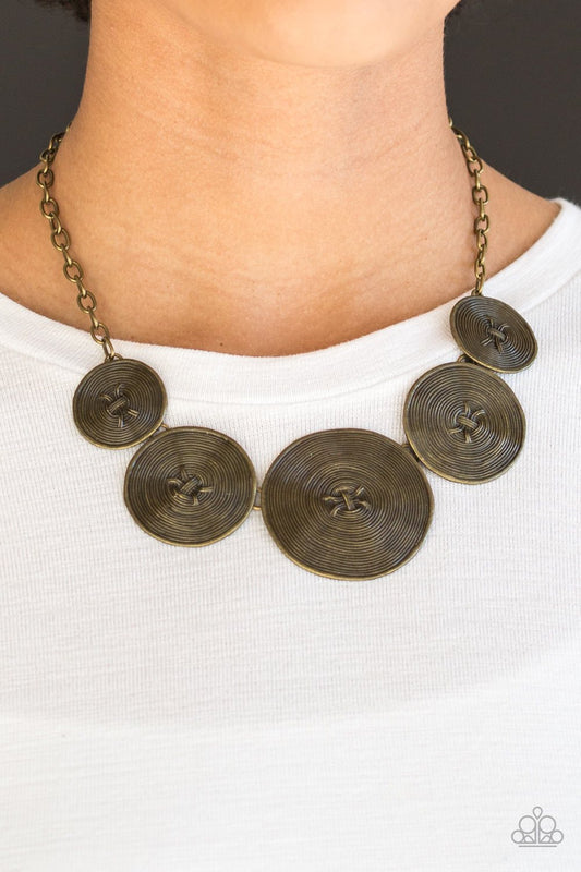 Deserves a Medal - brass - Paparazzi necklace