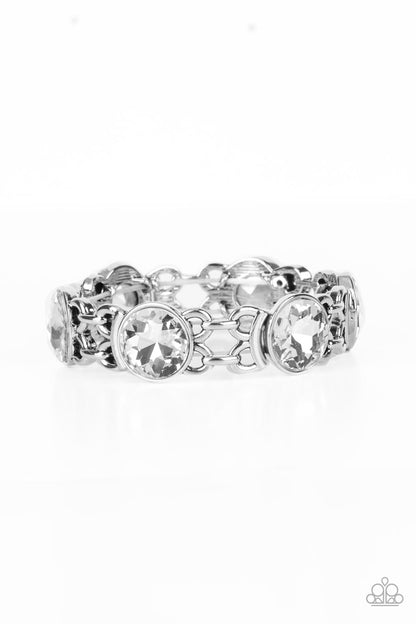 Devoted to Drama - white - Paparazzi bracelet
