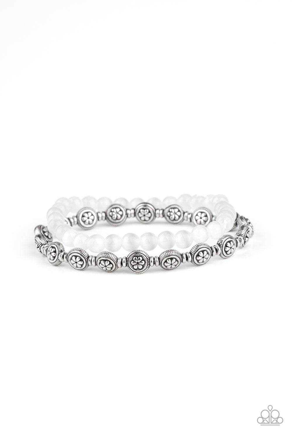 Dewy Dandelions - white - Paparazzi bracelet