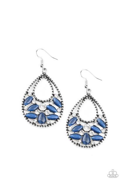 Dewy Dazzle - blue - Paparazzi earrings