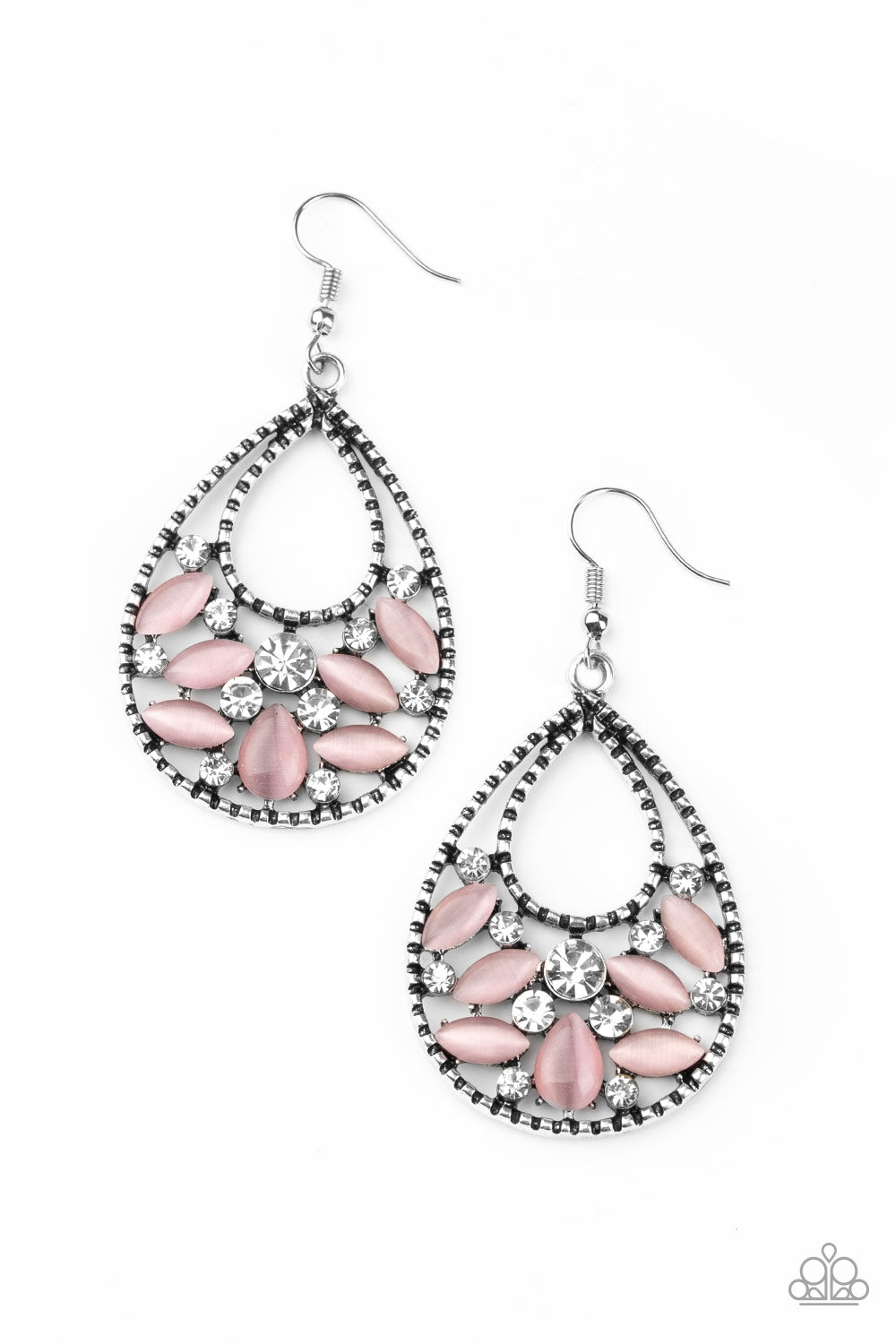 Dewy Dazzle - pink - Paparazzi earrings