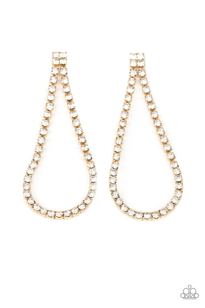 Diamond Drops - gold - Paparazzi earrings