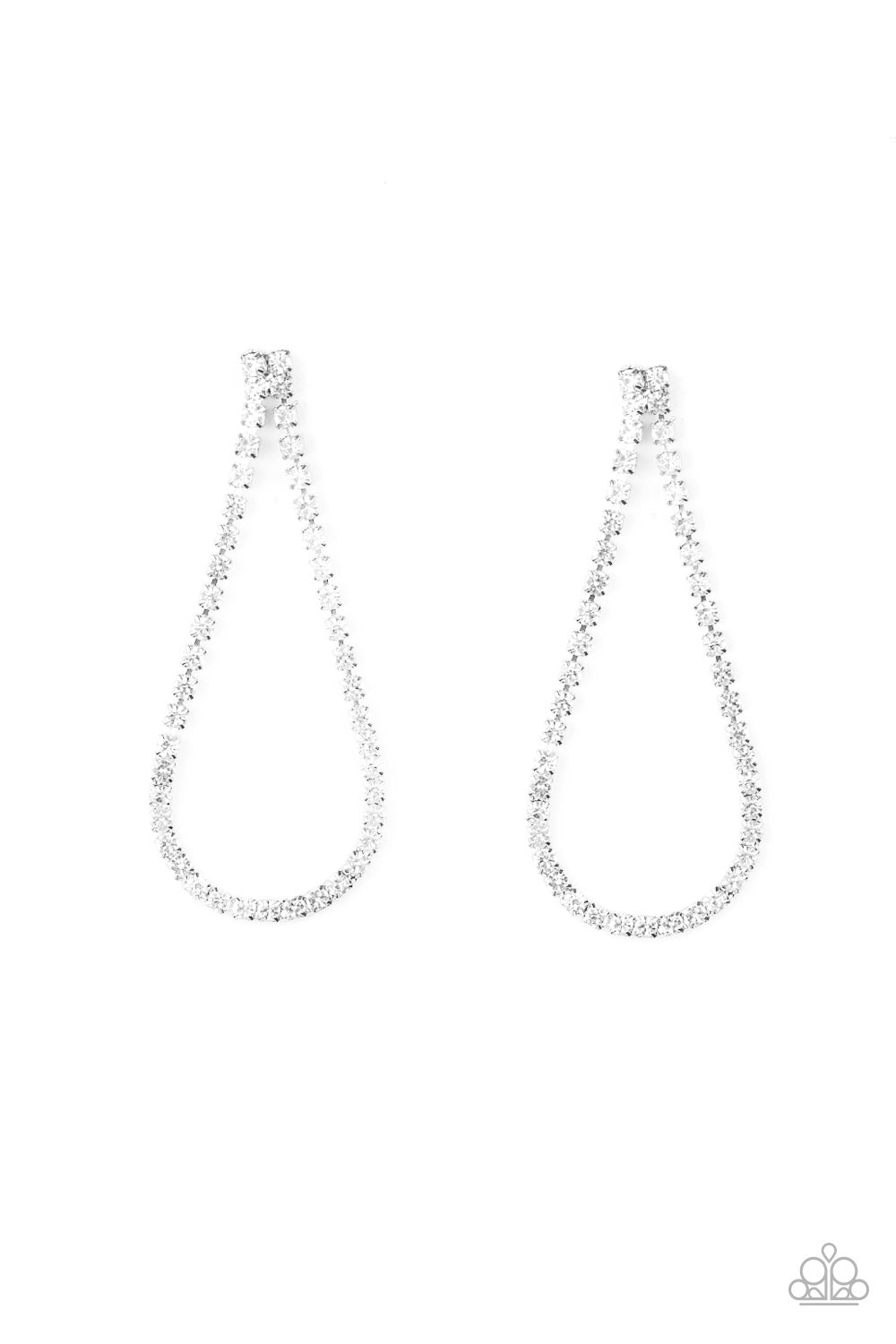 Diamond Drops - white - Paparazzi earrings