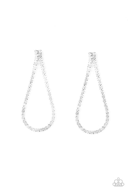 Diamond Drops - white - Paparazzi earrings