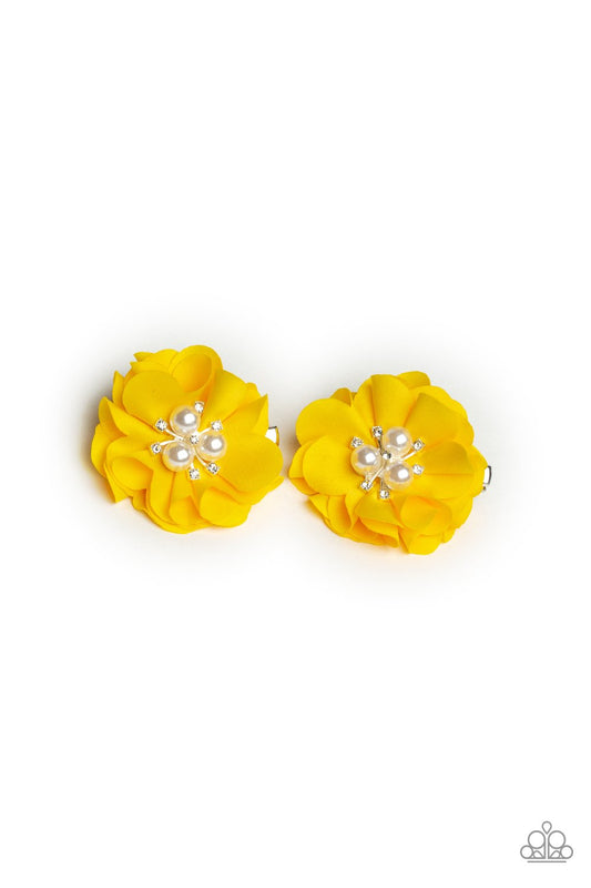 Diamond Dew-yellow-Paparazzi hair clip