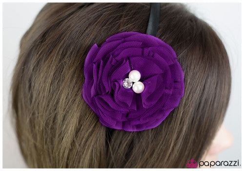 Diamonds and Pearls  - Purple - Paparazzi Accessories headband