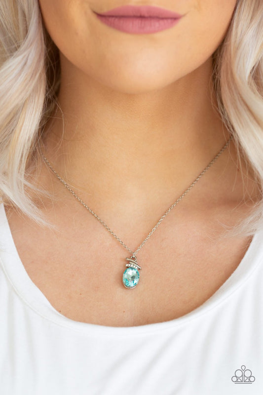 Diamonds for Days-blue-Paparazzi necklace