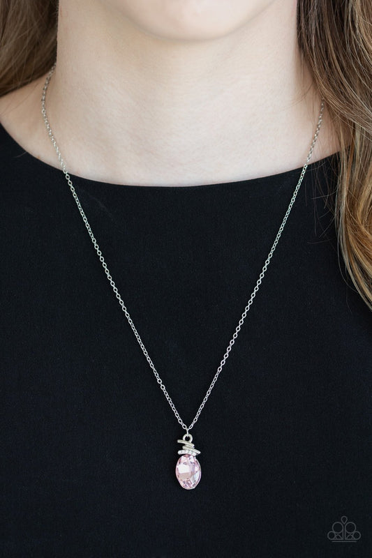Diamonds for Days-pink-Paparazzi necklace