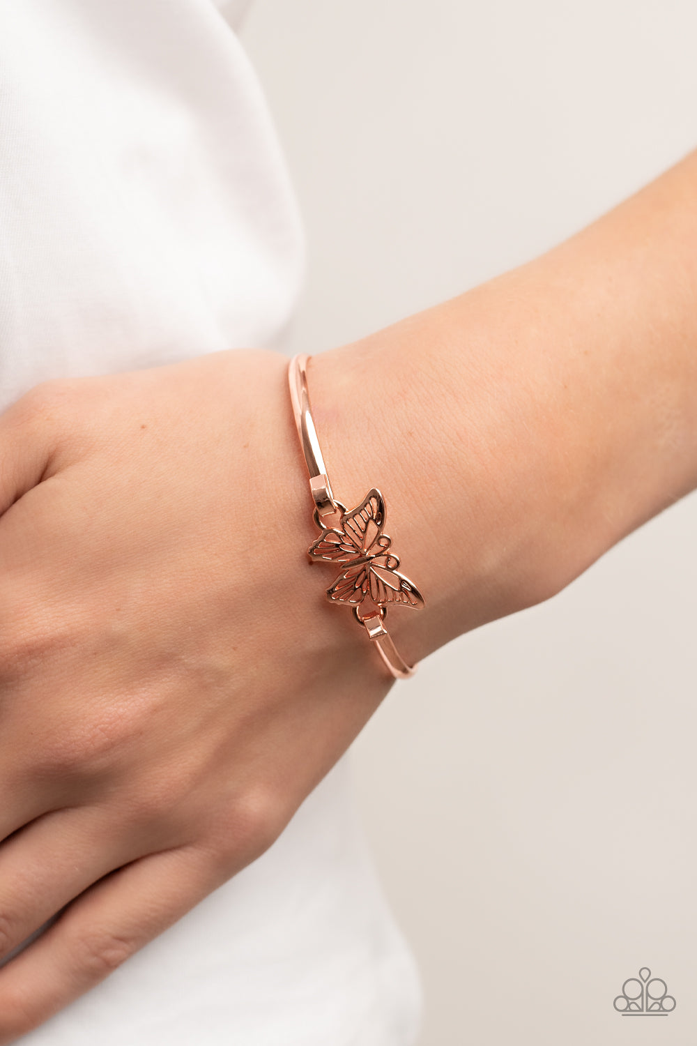 Did I FLUTTER? - copper - Paparazzi bracelet