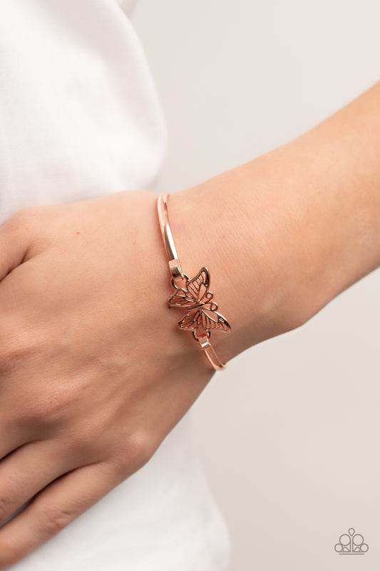 Did I FLUTTER? - copper - Paparazzi bracelet