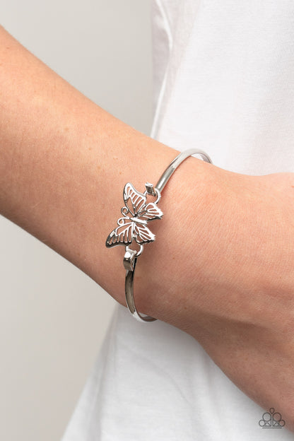 Did I FLUTTER? - silver - Paparazzi bracelet