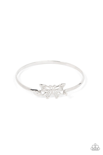 Did I FLUTTER? - silver - Paparazzi bracelet