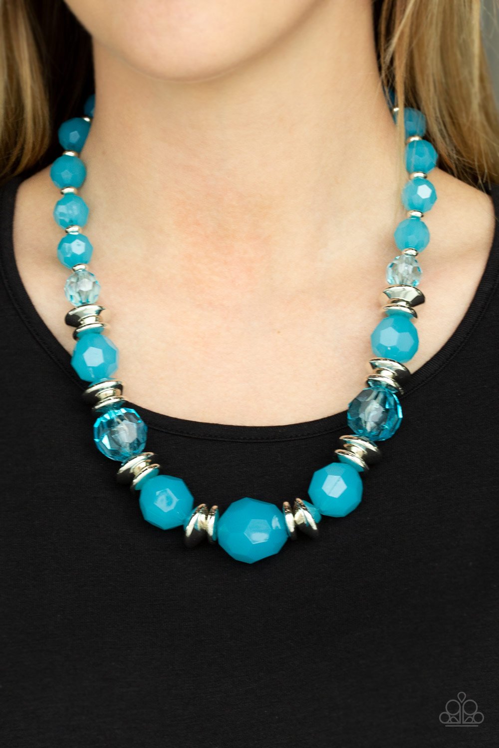 Dine and Dash - blue - Paparazzi necklace