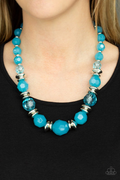 Dine and Dash - blue - Paparazzi necklace