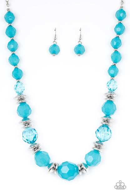 Dine and Dash - blue - Paparazzi necklace
