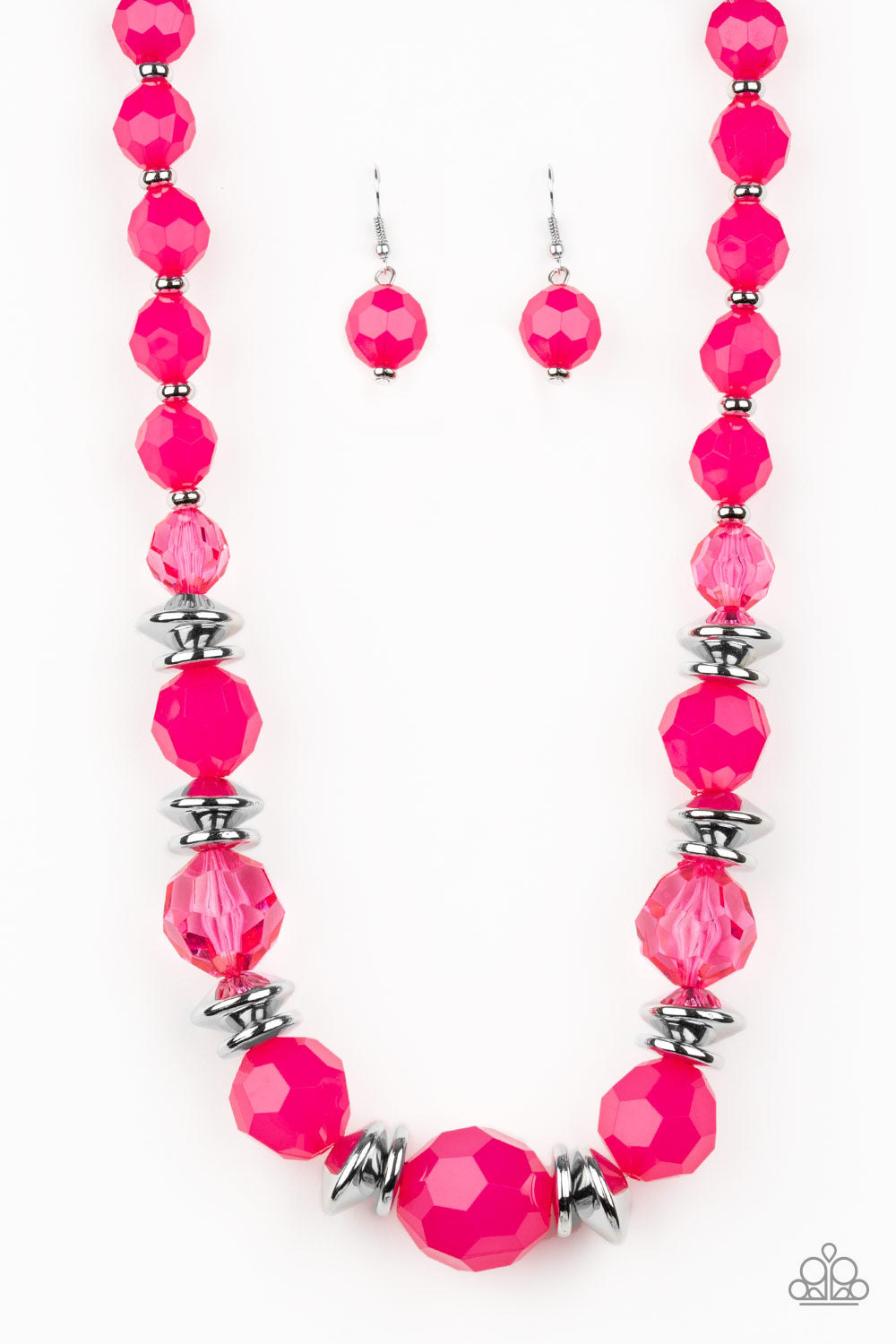 Dine and Dash - pink - Paparazzi necklace