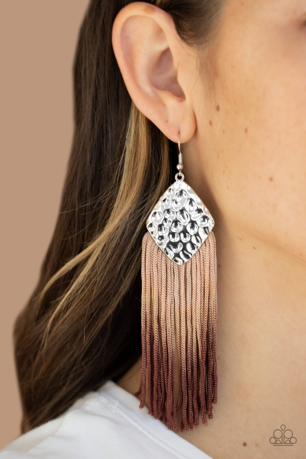 Dip In-brown-Paparazzi earrings