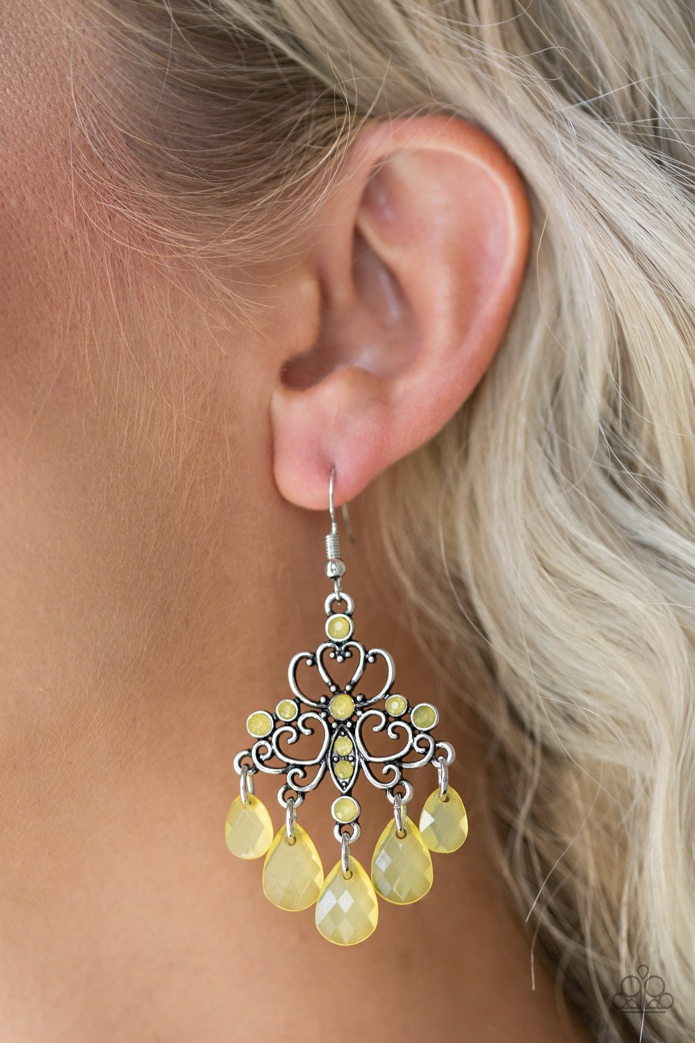 Dip It GLOW-yellow-Paparazzi earrings