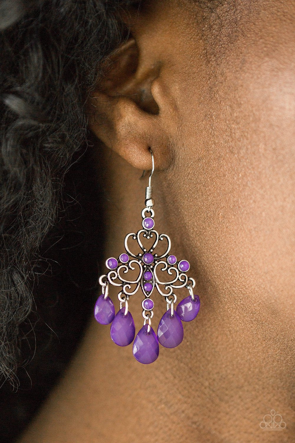 Dip It Glow-purple-Paparazzi earrings