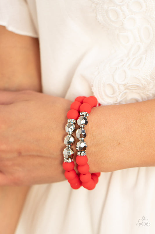 Dip and Dive - red - Paparazzi bracelet