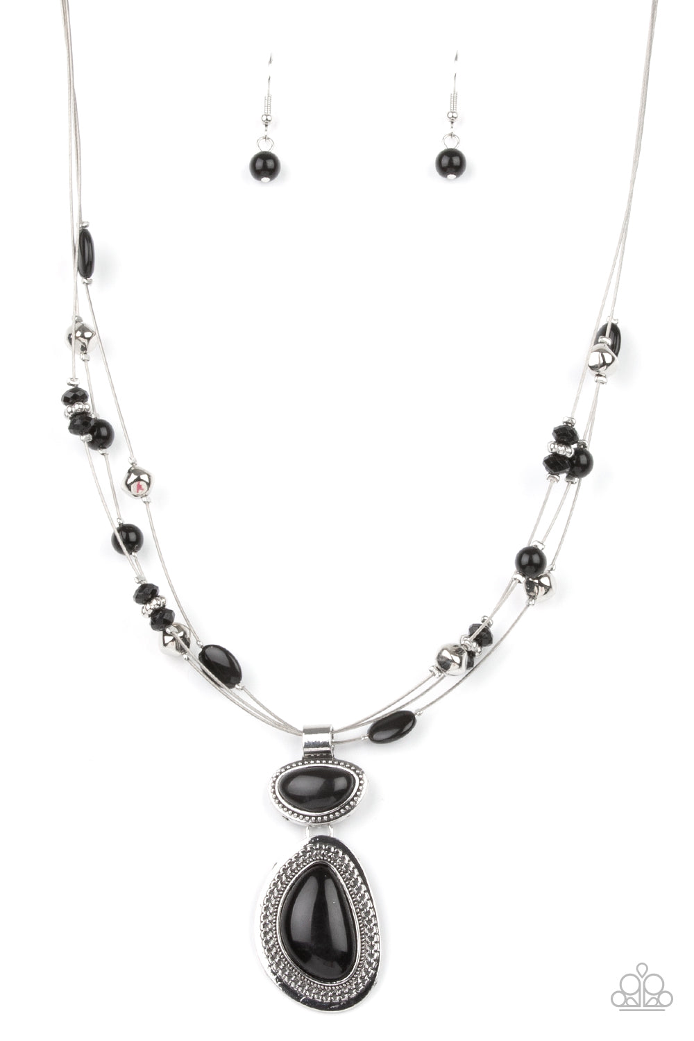 Discovering New Destinations - black - Paparazzi necklace