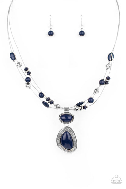 Discovering New Destinations - blue - Paparazzi necklace
