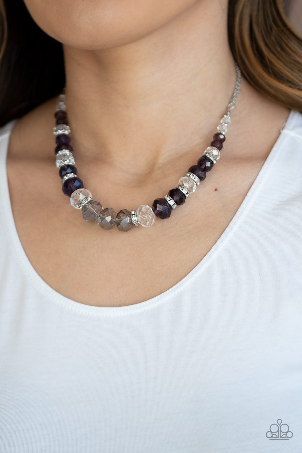 Distracted by Dazzle-purple-Paparazzi necklace